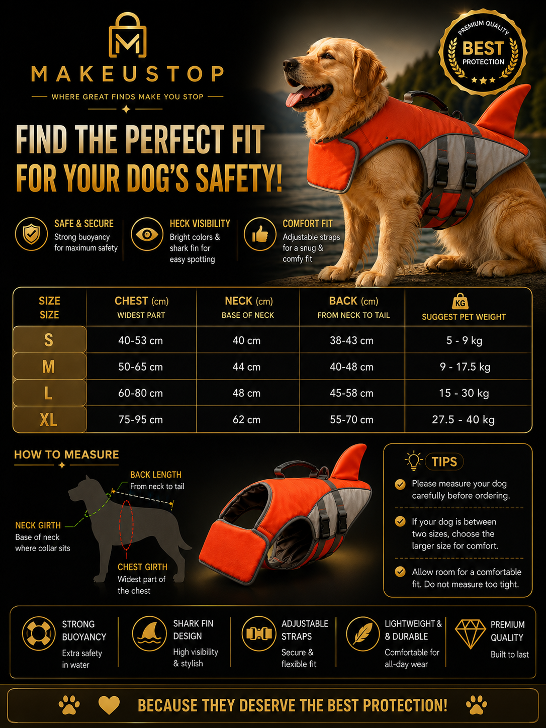Keep Your Pup Safe and Stylish This Summer with Our Shark Fin Dog Life Jacket - Perfect for Pool, Surfing, and Drifting Adventures!