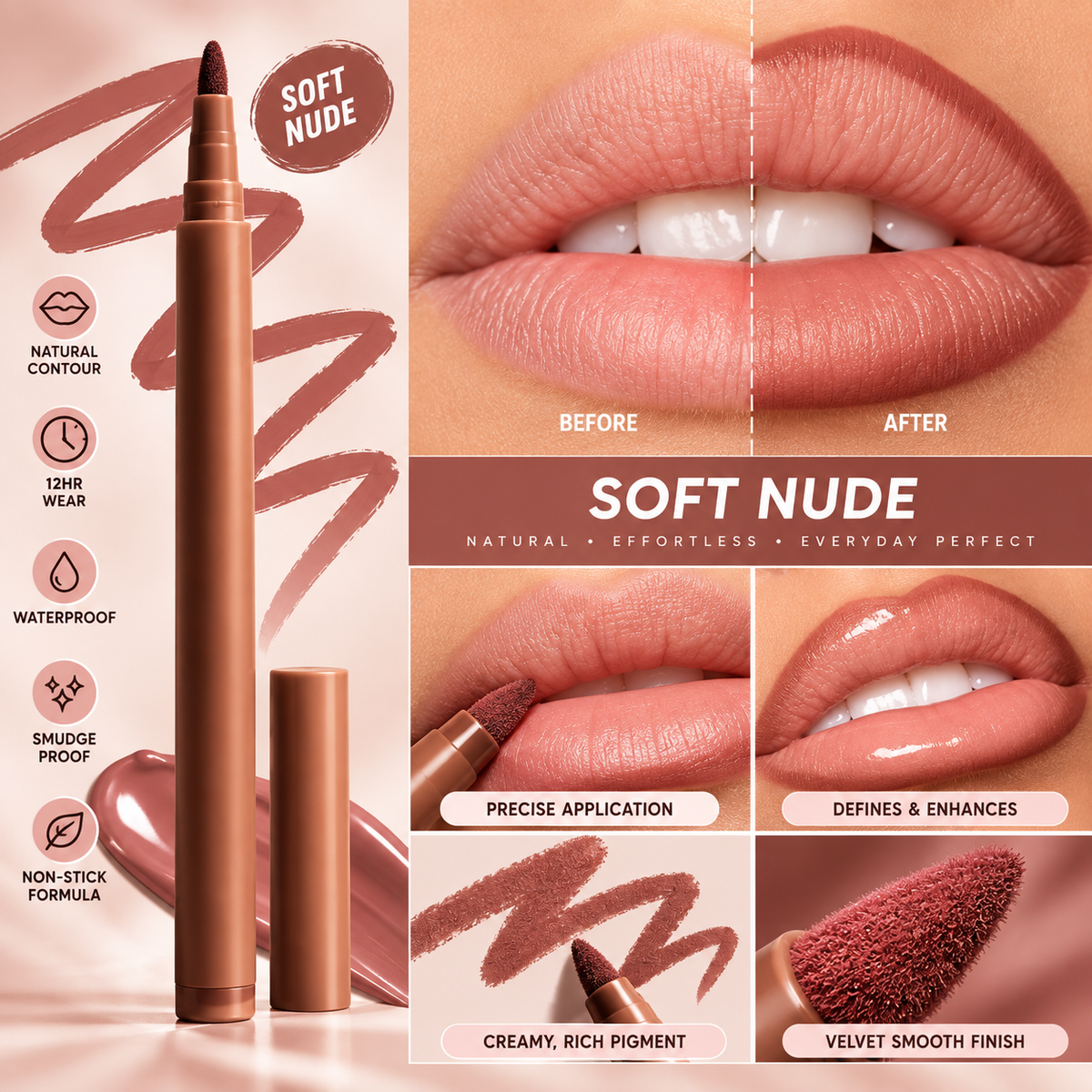 MAKEUSTOP™ Velvet Matte Lip Liner